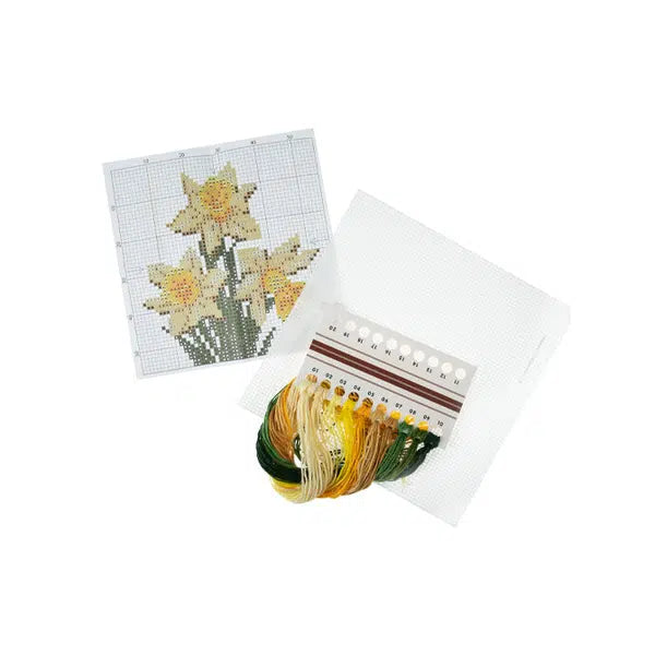 Mini Counted Cross Stitch Kit - Daffodils – view 4 | Truro Fabrics