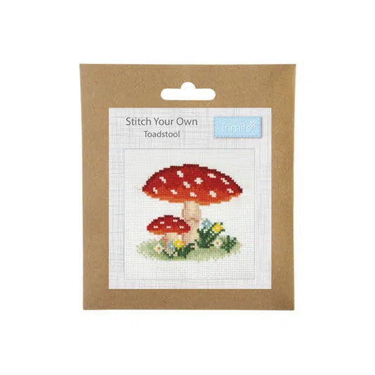 Mini Counted Cross Stitch Kit - Toadstool – view 2 | Truro Fabrics