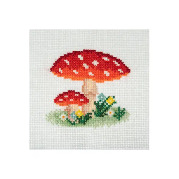 Mini Counted Cross Stitch Kit - Toadstool – view 3 | Truro Fabrics