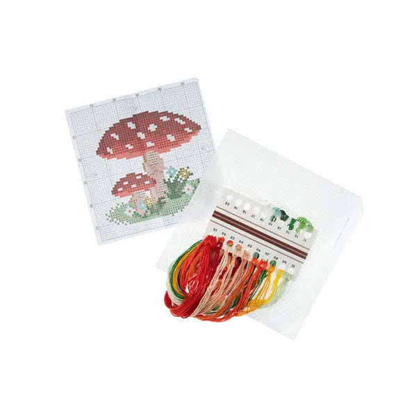 Mini Counted Cross Stitch Kit - Toadstool – view 4 | Truro Fabrics