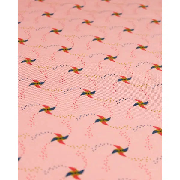 Modal French Terry Fabric - Penny Pinwheel Pink | Truro Fabrics