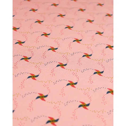 Modal French Terry Fabric - Penny Pinwheel Pink | Truro Fabrics