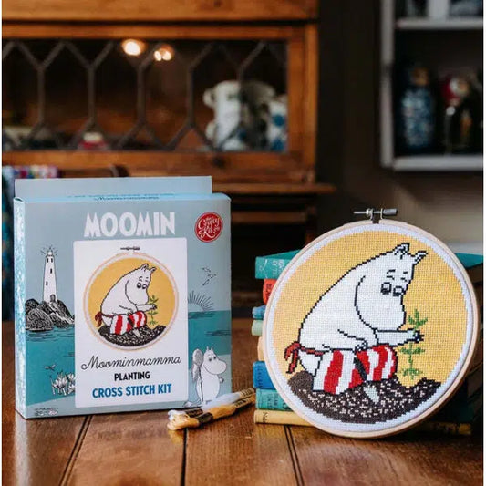 Moomin Cross Stitch Kit - Moominmamma Planting | Truro Fabrics