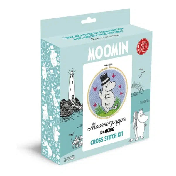 Moomin Cross Stitch Kit - Moominpappa Dancing – view 4 | Truro Fabrics