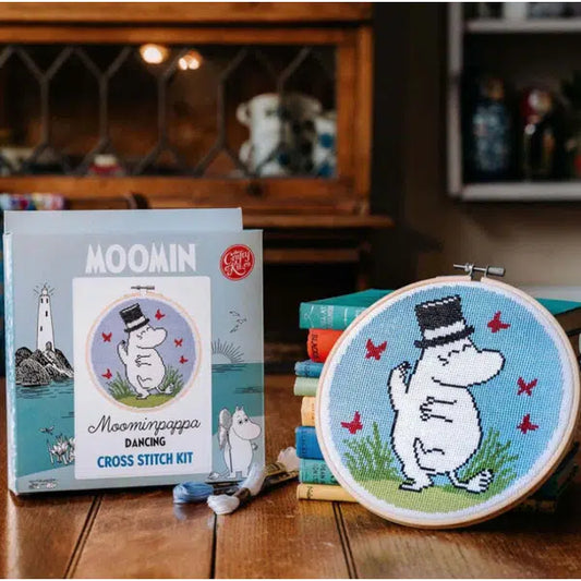 Moomin Cross Stitch Kit - Moominpappa Dancing | Truro Fabrics