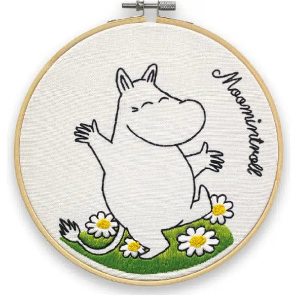 Moomin - Moomintroll Dancing Embroidery Kit | Truro Fabrics