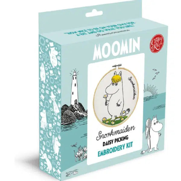Moomin - Snorkmaiden Daisy Picking Embroidery Kit – view 3 | Truro Fabrics