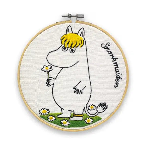 Moomin - Snorkmaiden Daisy Picking Embroidery Kit | Truro Fabrics