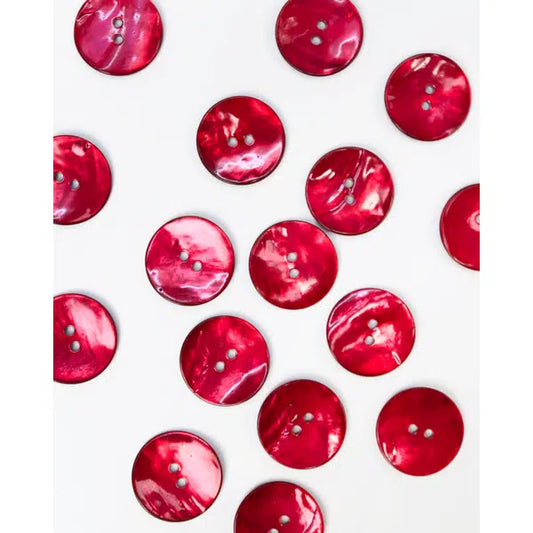 Mother of Pearl Button - Cherry - 23mm | Truro Fabrics