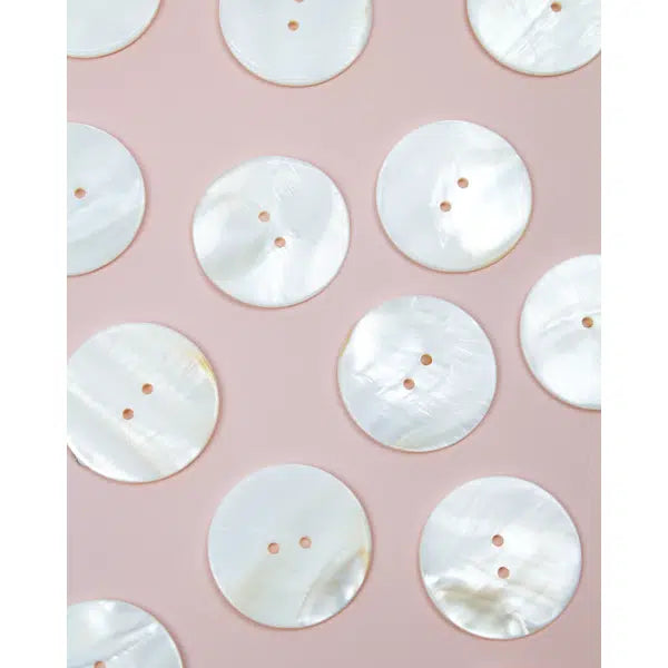 Mother of Pearl Button - Ivory - 38mm | Truro Fabrics