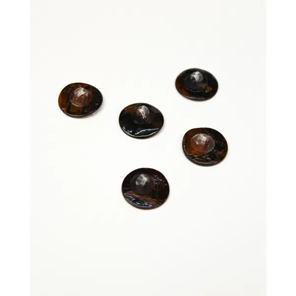 Mother of Pearl Shank Button - Copper - 18mm – view 3 | Truro Fabrics