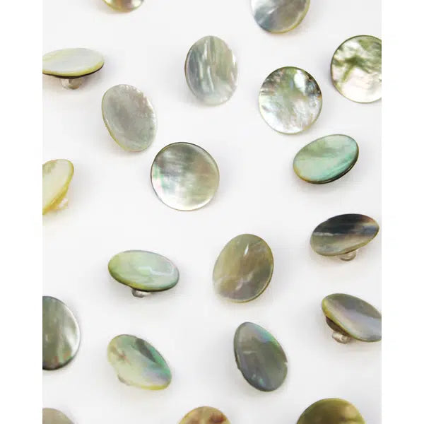 Mother of Pearl Shank Button - Natural - 15mm | Truro Fabrics