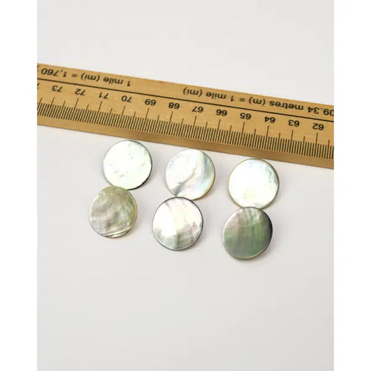 Mother of Pearl Shank Button - Natural - 20mm – view 2 | Truro Fabrics