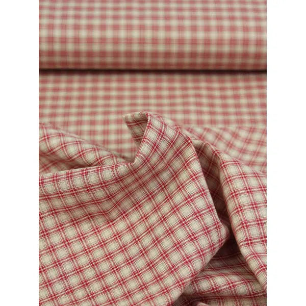 Nordsø Yarn Dyed Cotton Fabric - Cardinal Plaid Oat | Truro Fabrics