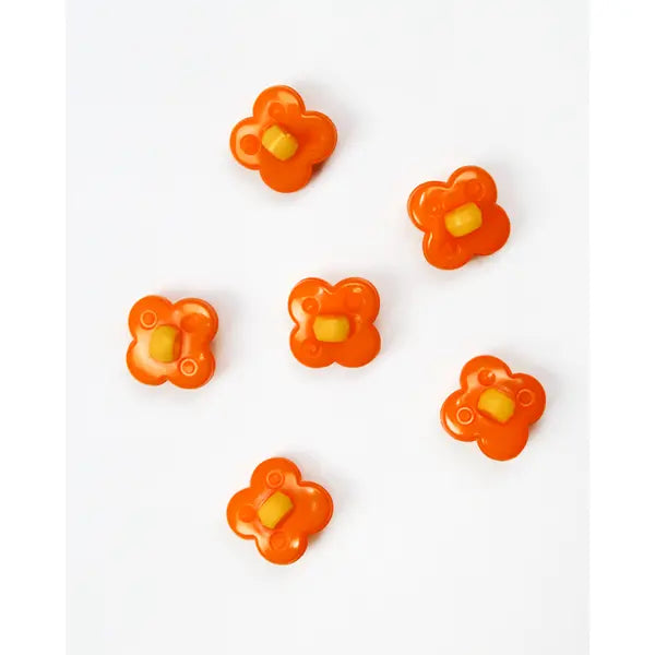 Button - Orla Flower Sunshine - 12mm – view 3 – Truro Fabrics