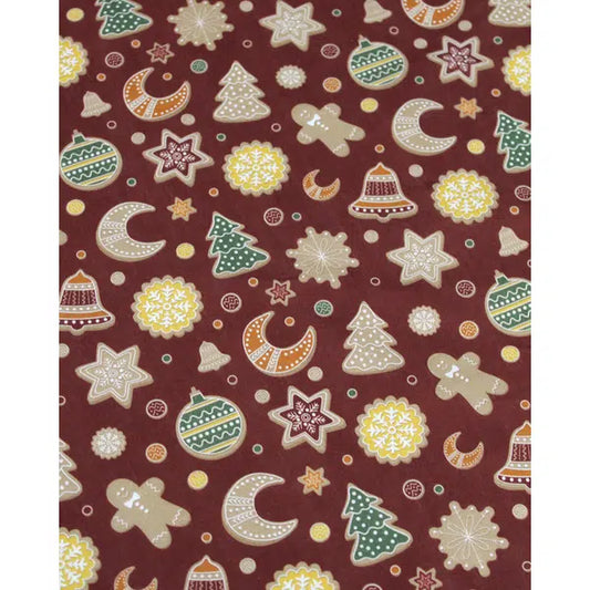 Organic Christmas Cotton Fabric - Cookies | Truro Fabrics