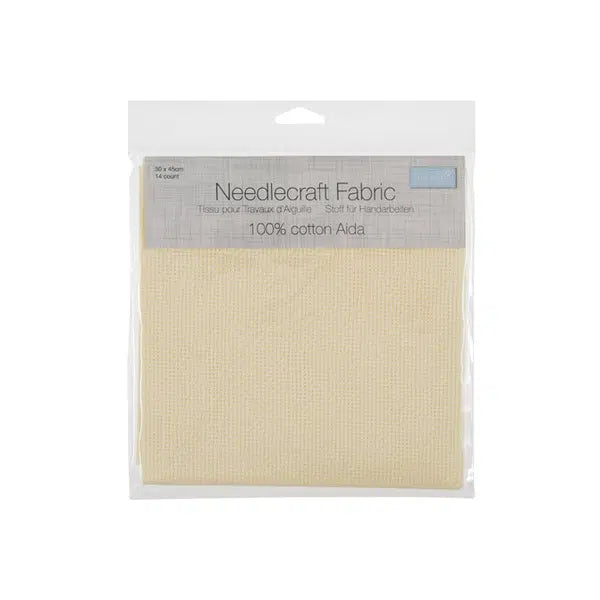 Pack of Needlecraft Fabric: Aida 14 Count – Cream (45 x 30cm) – view 3 | Truro Fabrics