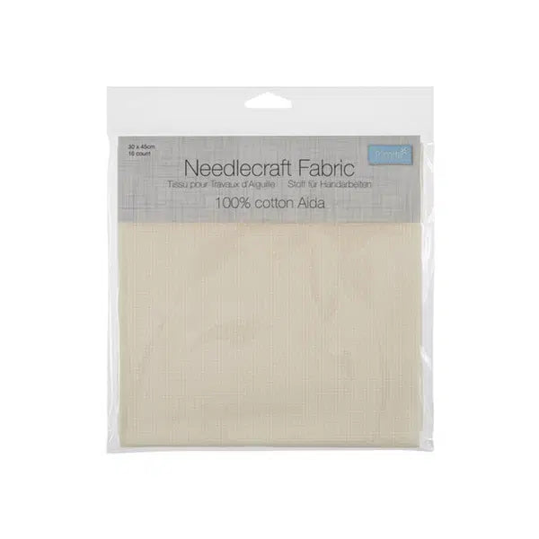 Pack of Needlecraft Fabric: Aida 16 Count – Cream (45 x 30cm) – view 2 | Truro Fabrics