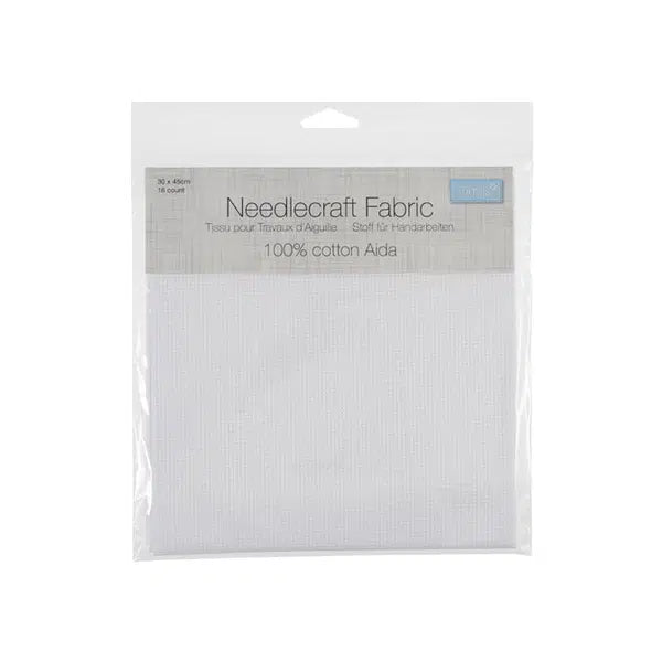 Pack of Needlecraft Fabric: Aida 16 Count – White (45 x 30cm) – view 2 | Truro Fabrics
