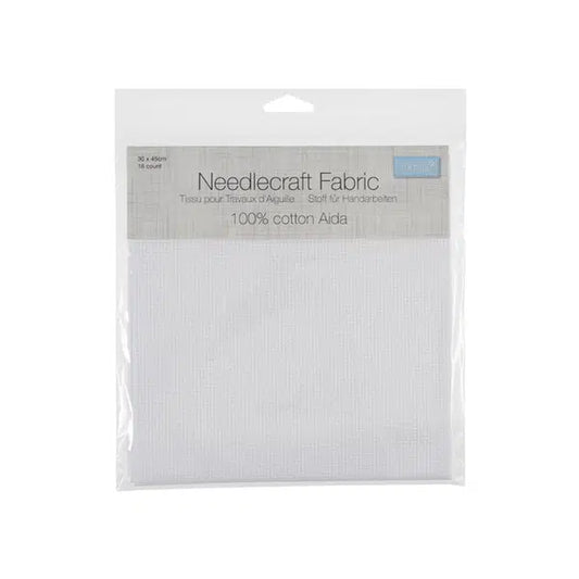 Pack of Needlecraft Fabric: Aida 16 Count – White (45 x 30cm) – view 2 | Truro Fabrics