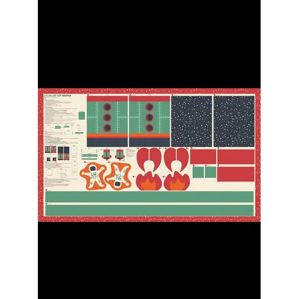 Patchwork Cotton Fabric - 321 Blast Off - Blast Off Backpack Panel – view 2 | Truro Fabrics