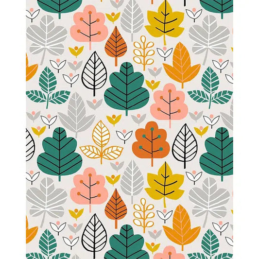 Patchwork Cotton Fabric - Acorn Wood - Leaves | Truro Fabrics