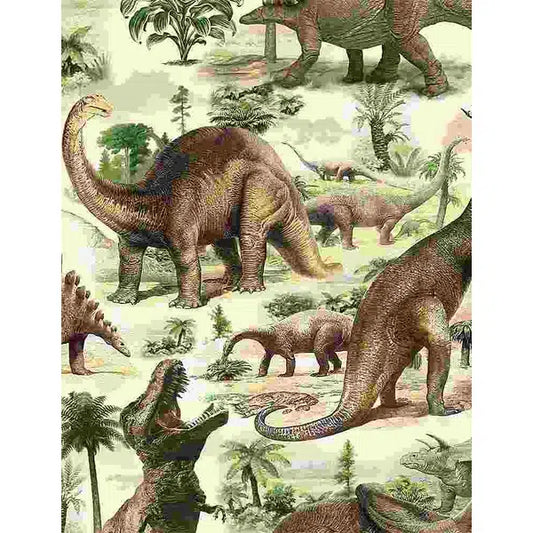Patchwork Cotton Fabric - Dino Valley | Truro Fabrics