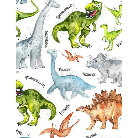 Patchwork Cotton Fabric - Dinosaurs | Truro Fabrics