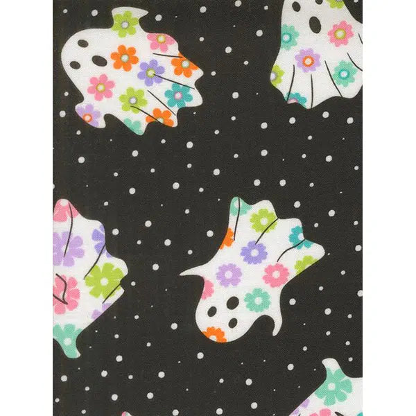 Patchwork Cotton Fabric - Fab-boo-Lous - Floral Ghosts | Truro Fabrics