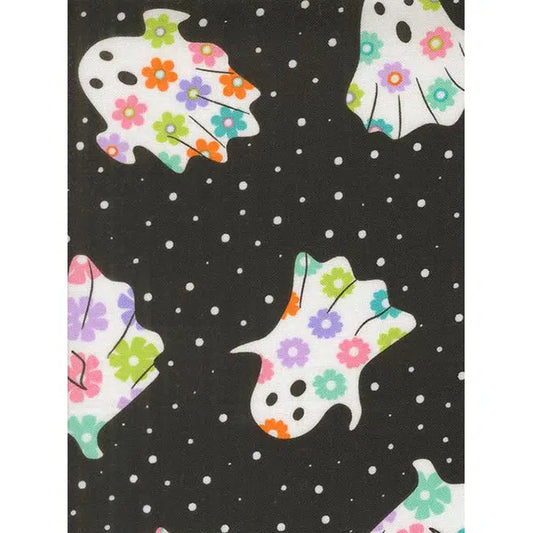 Patchwork Cotton Fabric - Fab-boo-Lous - Floral Ghosts | Truro Fabrics