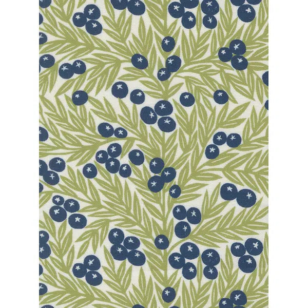 Patchwork Cotton Fabric - Garden Series - Blueberries on Cream | Truro Fabrics