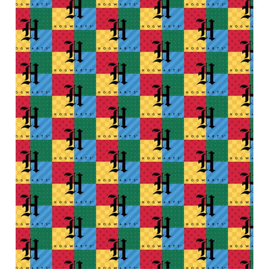 Patchwork Cotton Fabric - Harry Potter™ - Hogwarts Colours | Truro Fabrics