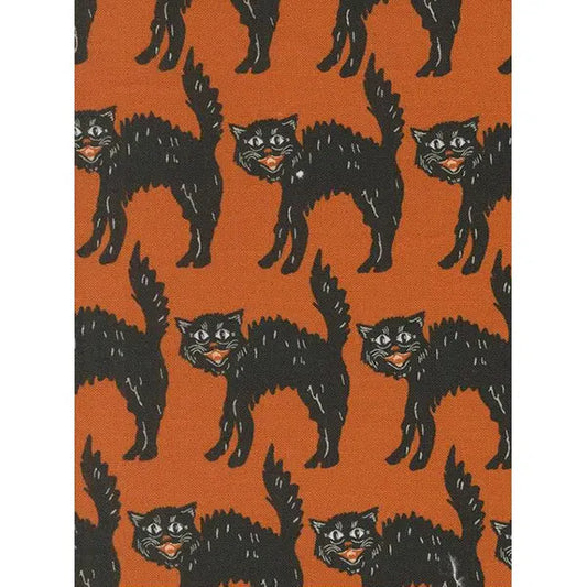 Patchwork Cotton Fabric - Home Sweet Haunt - Black Cats | Truro Fabrics