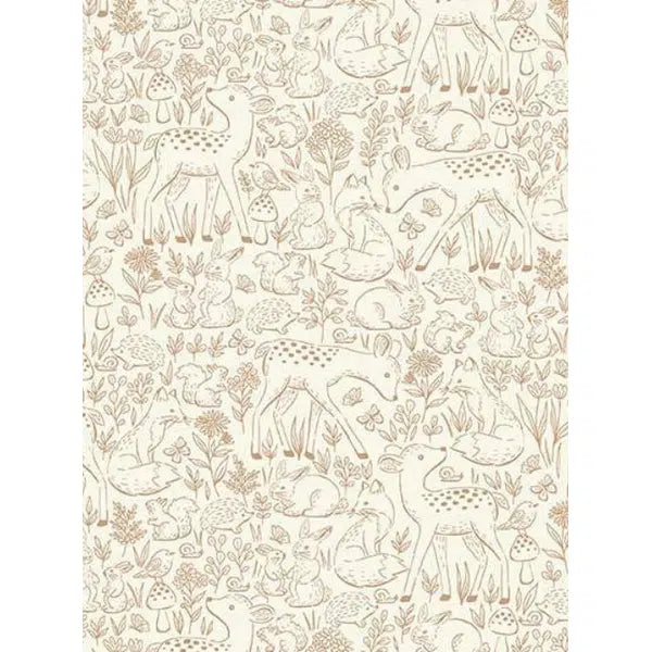 Patchwork Cotton Fabric - Little Ones - Etched Brown | Truro Fabrics