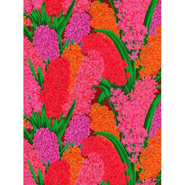 Patchwork Cotton Fabric - Red Hyacinthus - Kaffe Fassett Collective | Truro Fabrics
