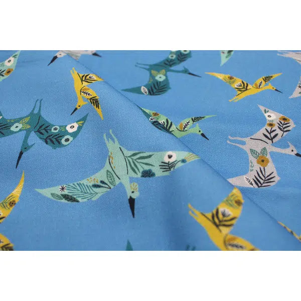 Patchwork Cotton Fabric - Roar - Pterosaur Flight – view 3 | Truro Fabrics