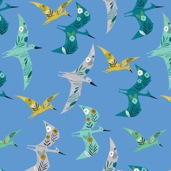 Patchwork Cotton Fabric - Roar - Pterosaur Flight | Truro Fabrics