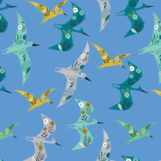 Patchwork Cotton Fabric - Roar - Pterosaur Flight | Truro Fabrics