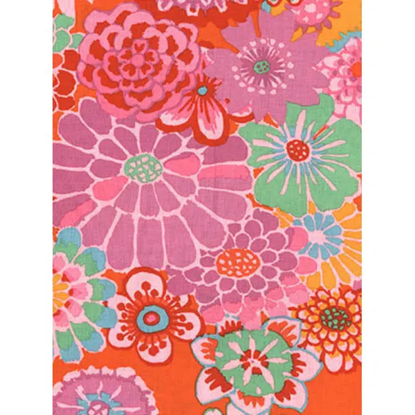 Patchwork Cotton Fabric - Tomato - Asian Circles - Kaffe Fassett Collective | Truro Fabrics