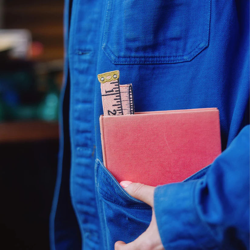 Fabric Bookmark - Blue Tape Measure