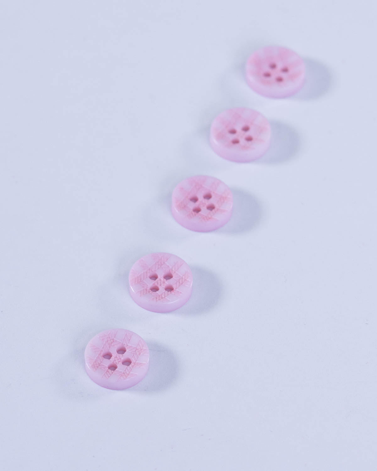 Button - Gingham Pink - 11mm