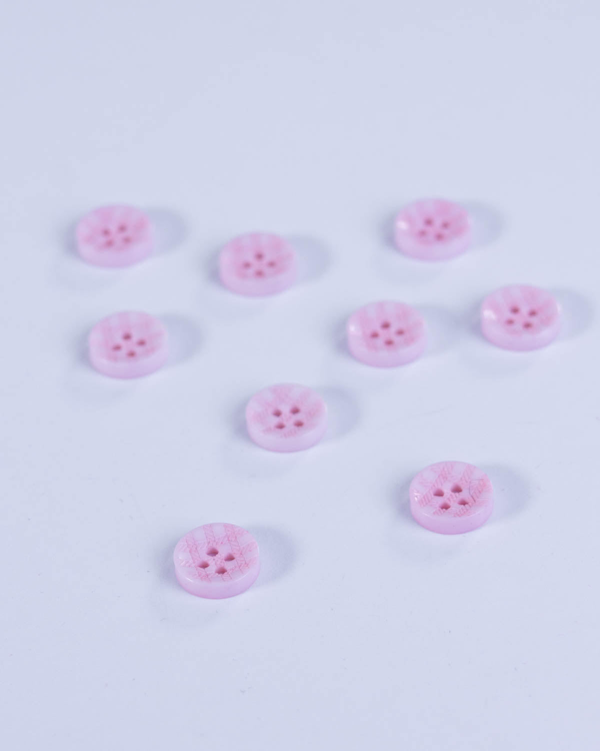 Button - Gingham Pink - 11mm