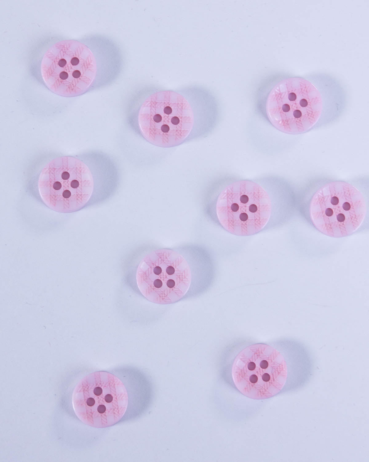 Button - Gingham Pink - 11mm