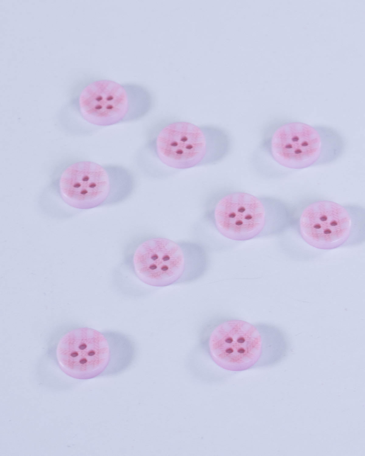 Button - Gingham Pink - 11mm