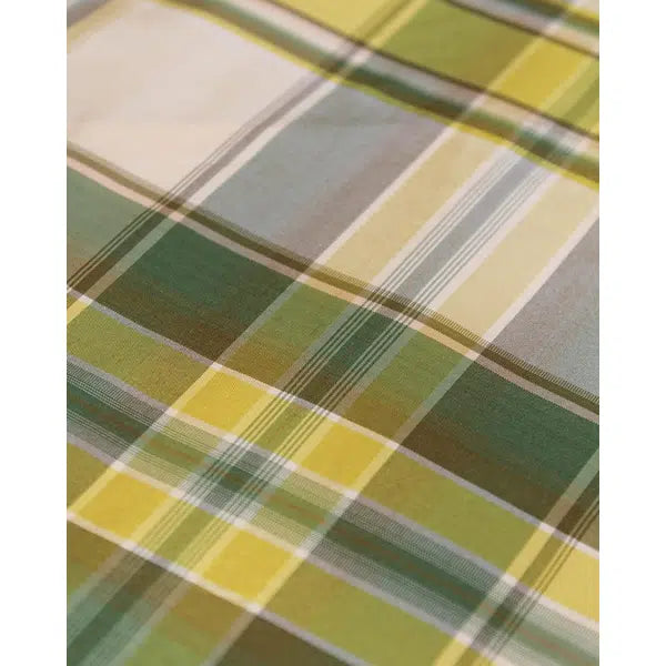 Plaid Silk Taffeta Fabric - Mojito – view 3 | Truro Fabrics