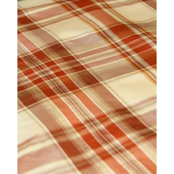 Plaid Silk Taffeta Fabric - Negroni – view 2 | Truro Fabrics
