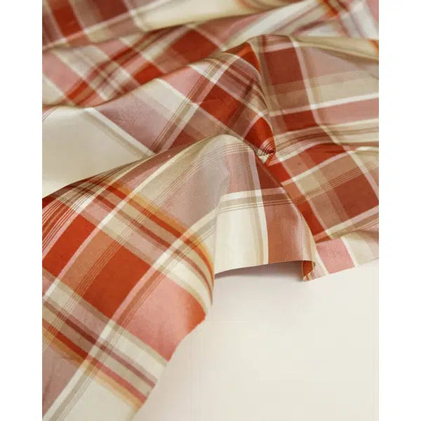 Plaid Silk Taffeta Fabric - Negroni | Truro Fabrics