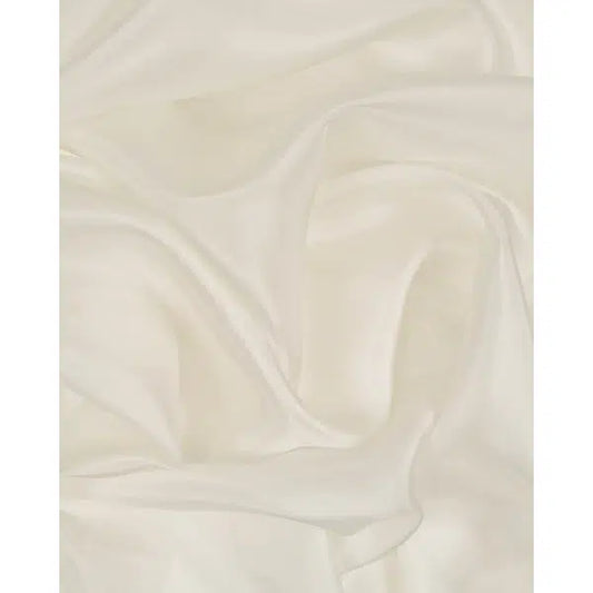 Plain Silk Habotai Fabric - White | Truro Fabrics