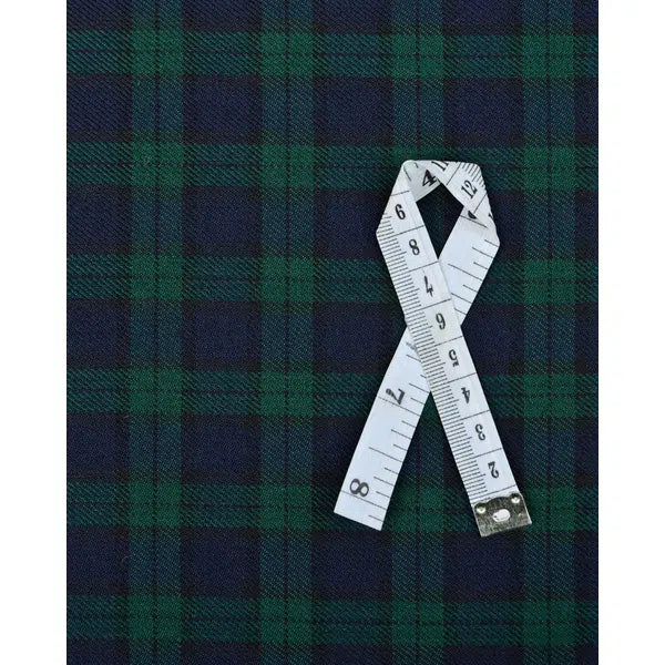 Poly Viscose Blend Fabric - Blackwatch Tartan Small – view 3 | Truro Fabrics