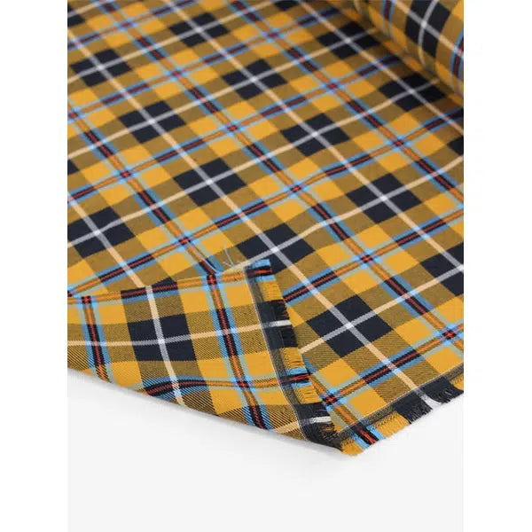 Poly Viscose Twill Fabric - Cornish National Tartan | Truro Fabrics